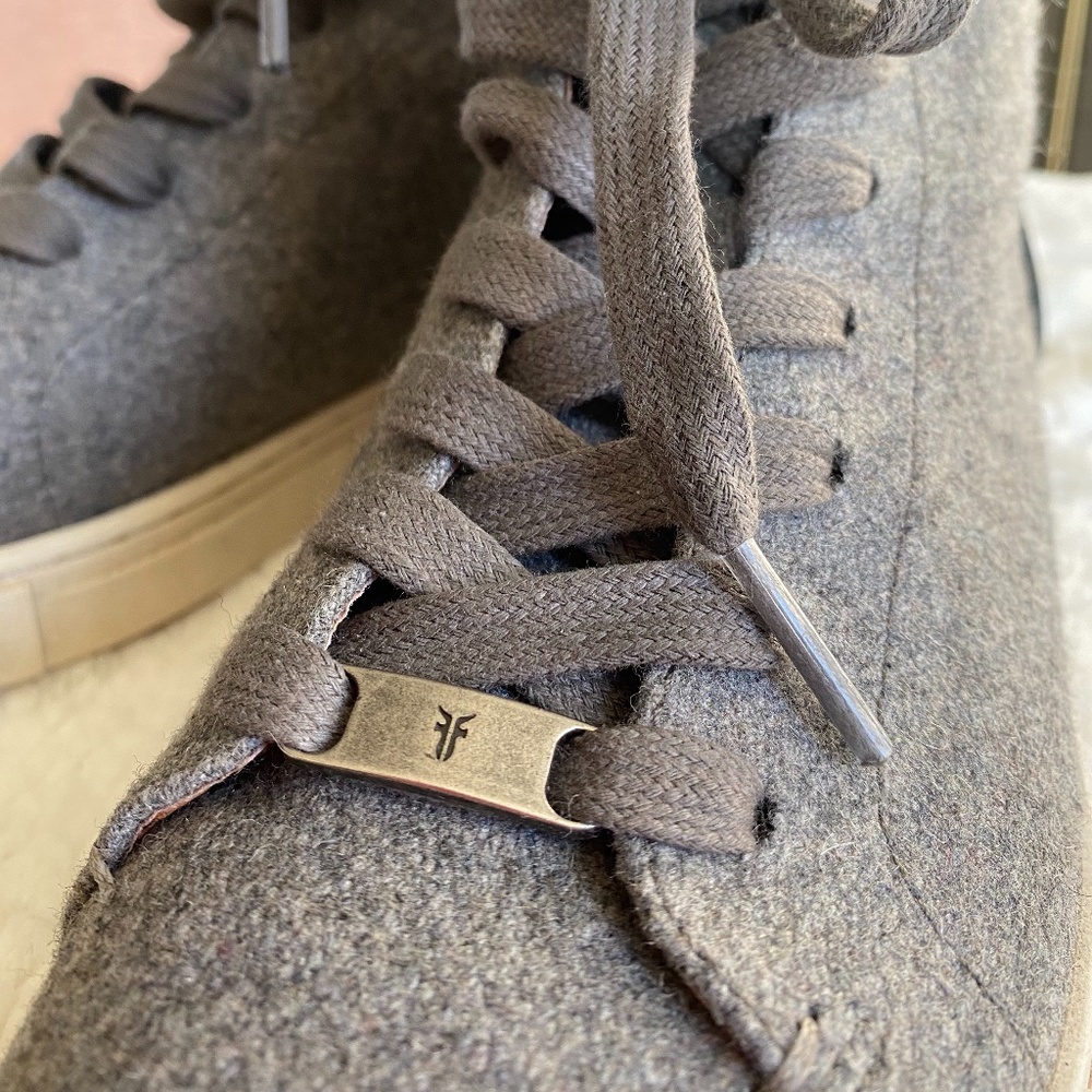 Frye Grey Wool Ivy High Top sneakers size 6.5 - Picture 5 of 7